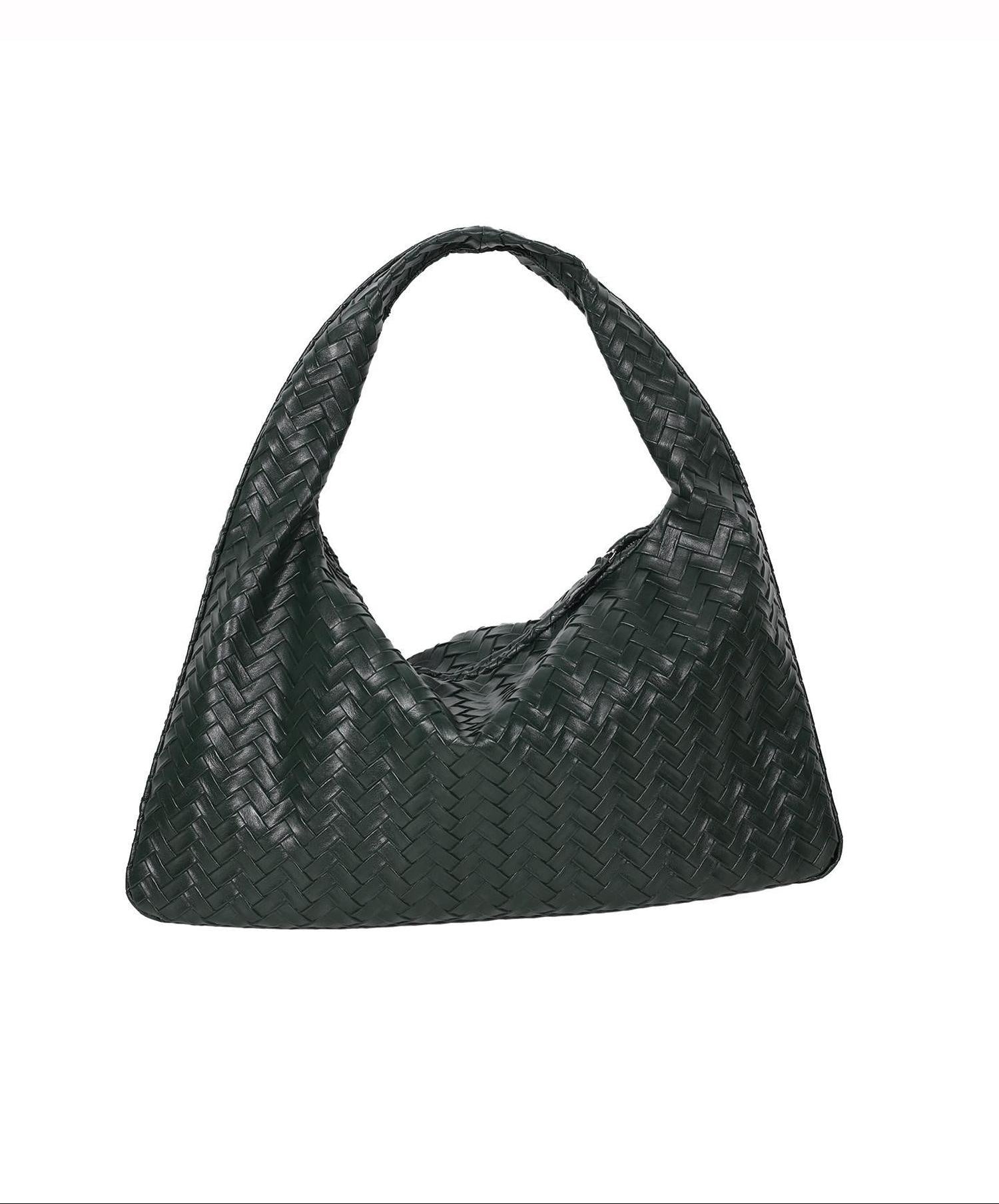 audreyyang Soft Square Handheld Textured Zipper Closure Women Tote Bags