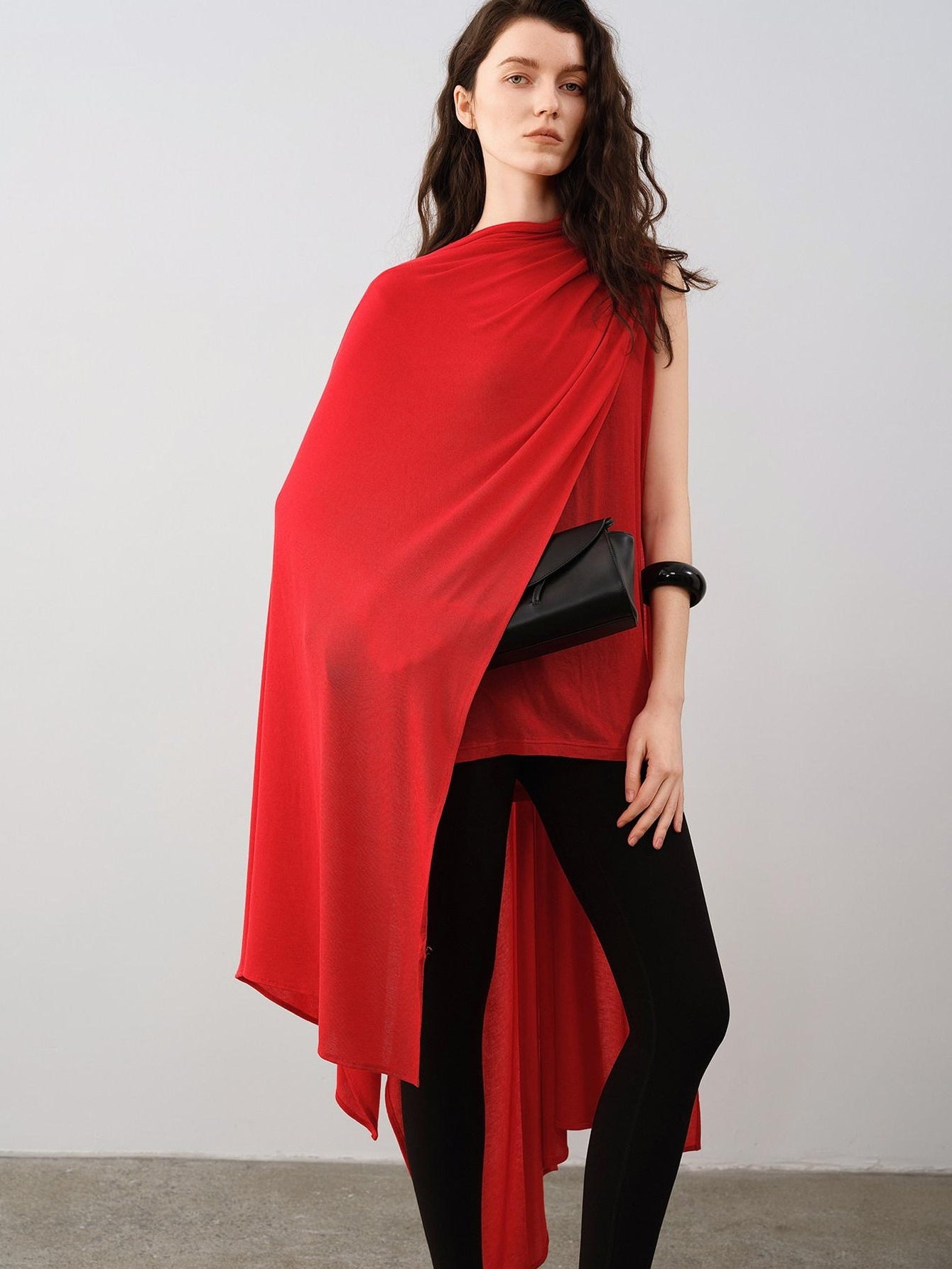 audreyyang Lyocell Wool Blend Loose Sleeveless Pullover Stirrup Leggings Top & Pants Sets