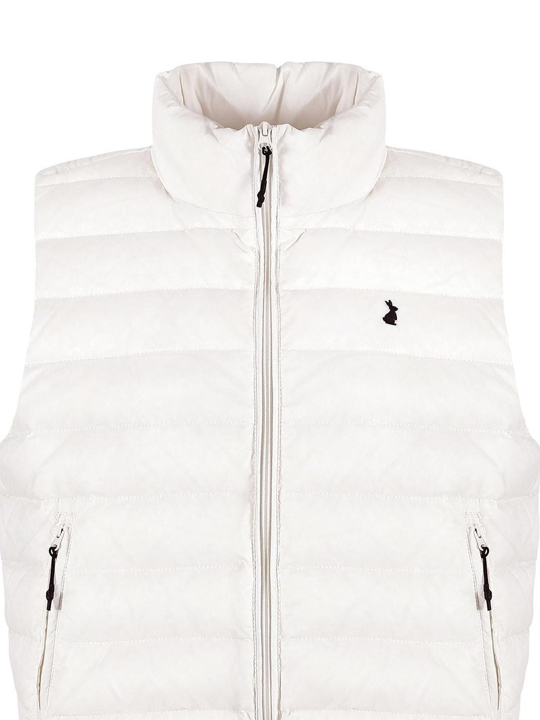fano 90% White Duck Down Sleeveless Straight Stand Collar Zipper Beige Down Jackets