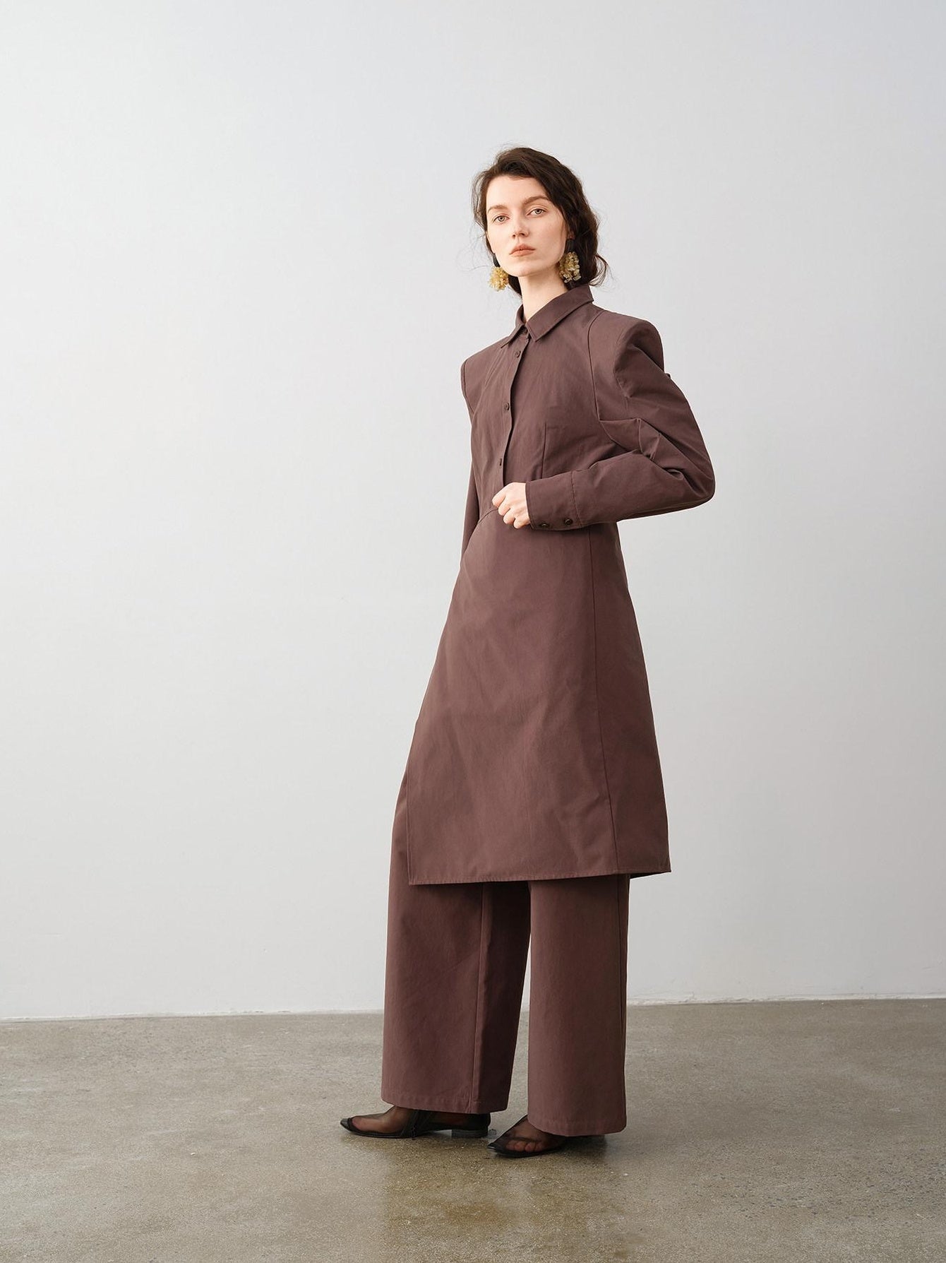 audreyyang Durable Long Sleeve Cotton Blend Relaxed Fit Women Top & Pants Sets