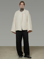 unspoken Premium Sheepswool Thick Tailored Relaxed Office One Button Wool Coats