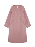 unspoken Pure 100 Wool Pockets Longline Straight Minimalist Commuter Women Wool Coats