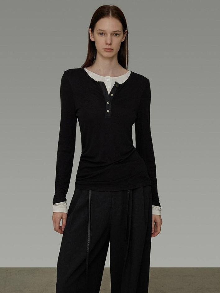 unspoken Modal Blend Colorblock Slim Fit Round Neck Pullover Women Knitwear Sweaters
