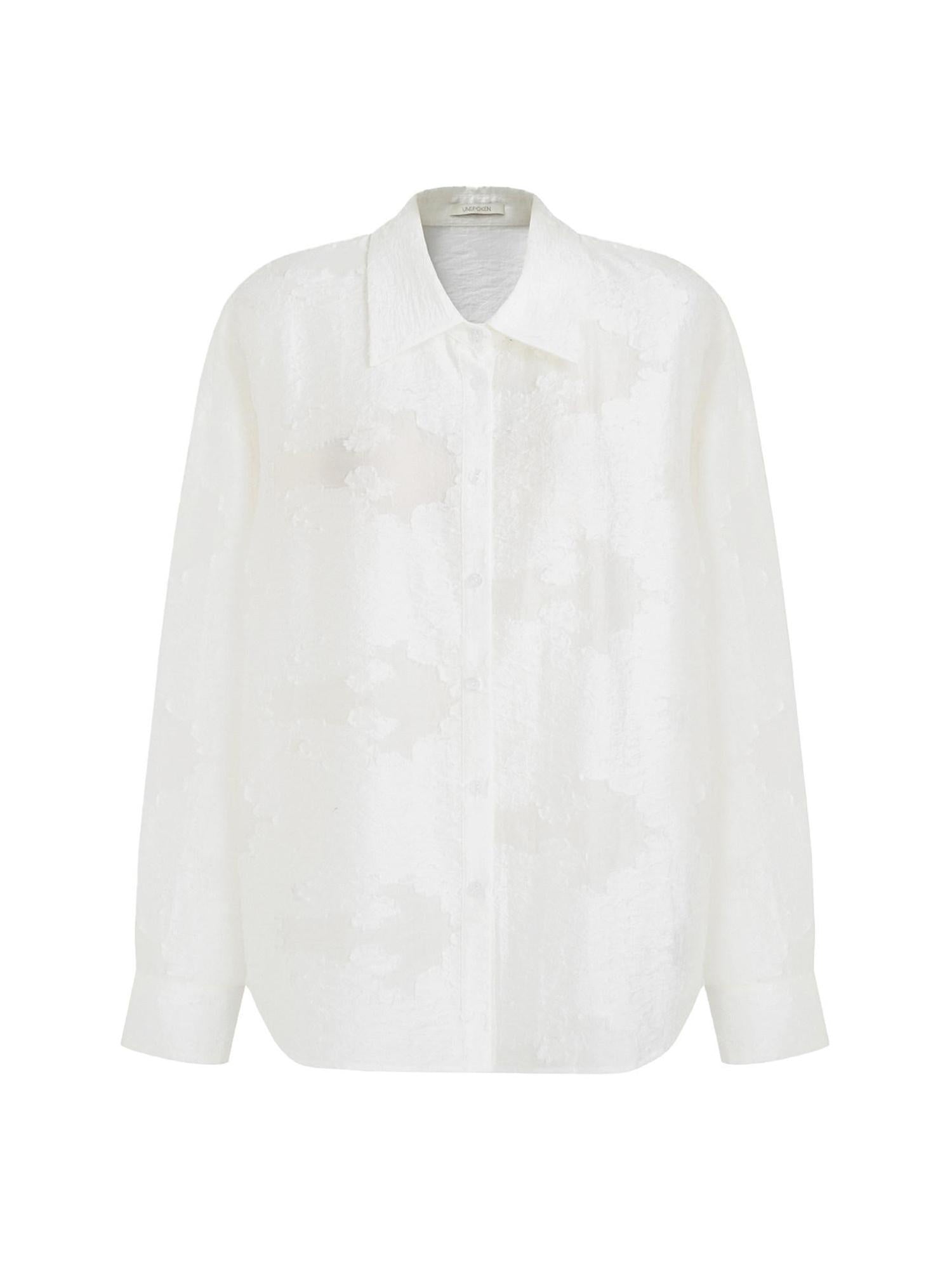 unspoken Breathable Lyocell Loose Fit Button Cardigan Women Work White Long Sleeve Shirts