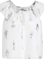 fano Pure Cotton Comfort Relaxed Office Floral Print White Camisoles