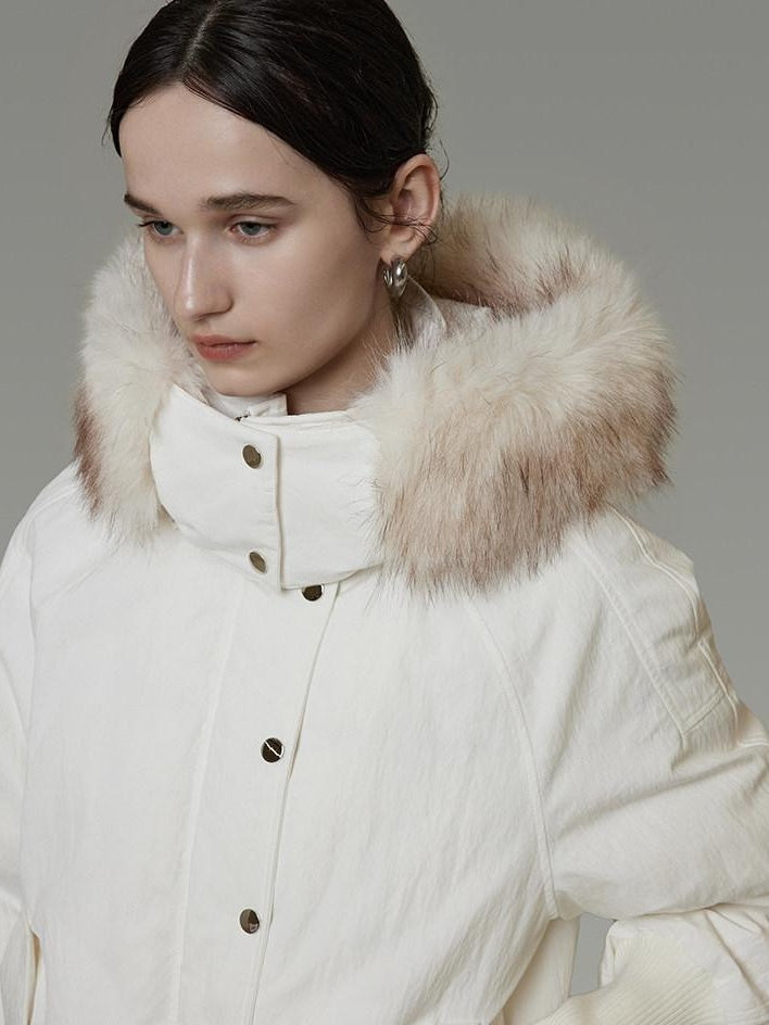 unspoken 90 Percent White Duck Down Warm Hooded Loose Short Commuter Women Down Jackets