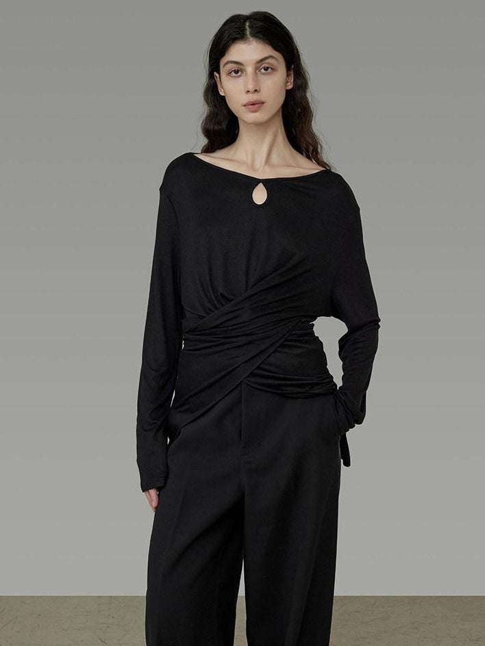 unspoken Soft Stretch Slim Fit Minimal Commuter Knit Pullover For Women Black Sweaters