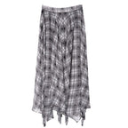 someonesometimes Flattering Commuter Slim Tie Strap Plaid Vest And Skirt Women Top & Skirt Sets