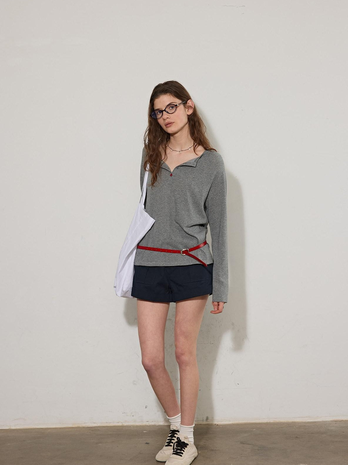 Lofi choose Cotton Blend Relaxed Raglan Commuter Women Pink Moss Gray Long Sleeve T-Shirts