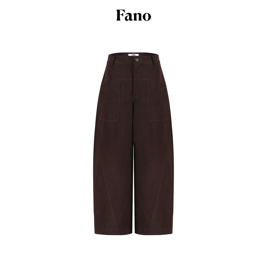 fano_High_Waist_Cotton_Warm_Minimal_Commuter_Pocket_Button_Women_Brown_Wide_Leg_Pants_MISSTT