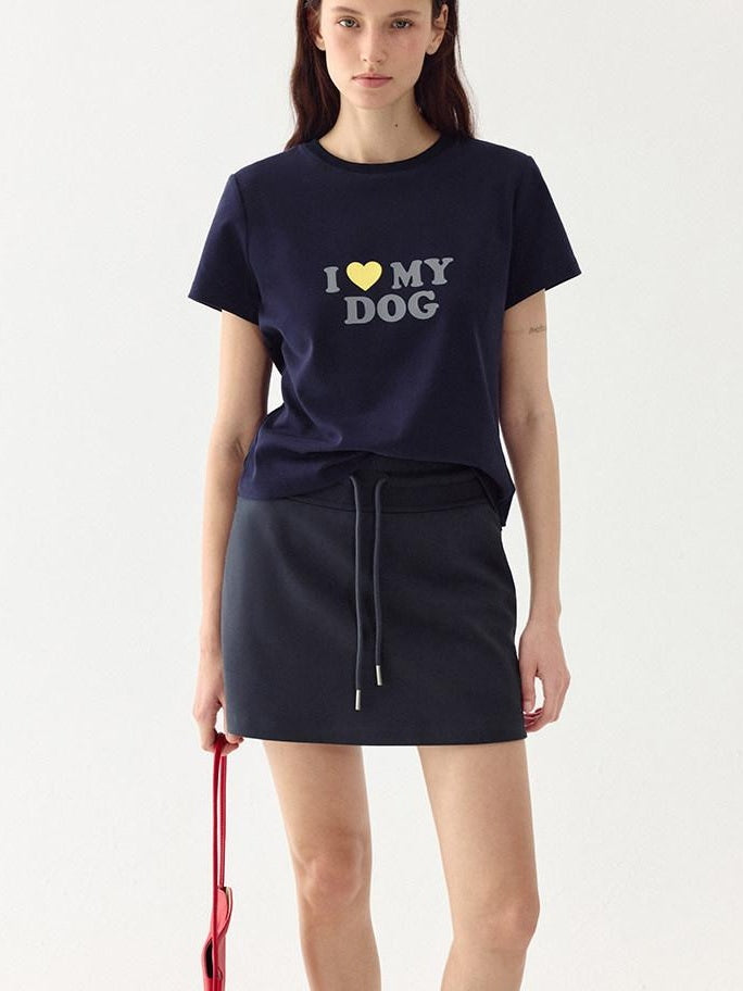 fano Stretch Cotton Printed Korean Loose Cropped Round Neck Short Sleeve T-Shirts