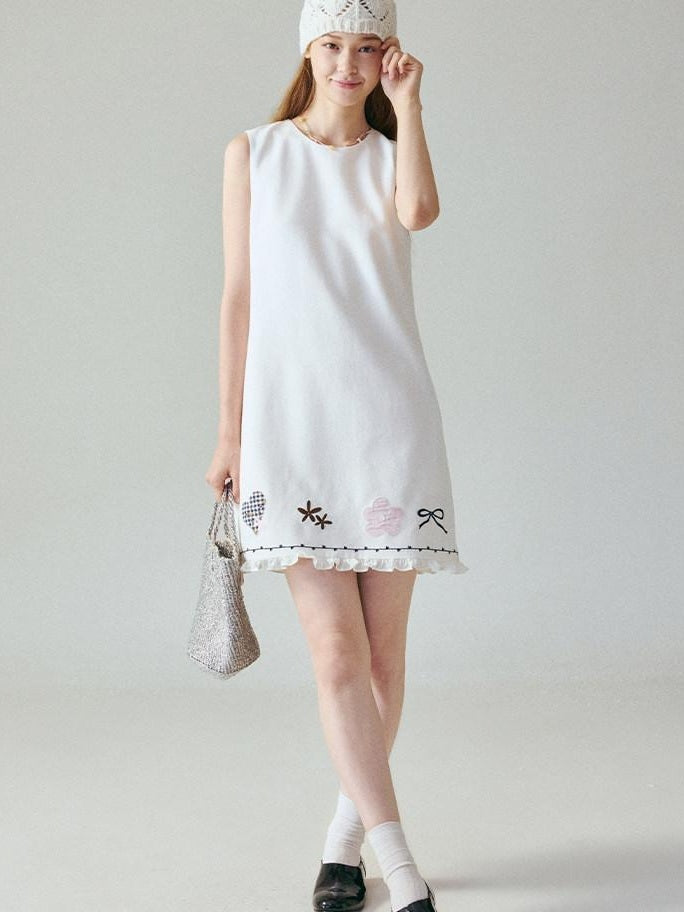 fano Breathable Recycled Linen Blend Korean Office A Line Sleeveless Midi Dresses