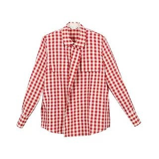 audreyyang_Vintage_Plaid_Loose_Fit_Long_Sleeve_Collared_Open_Front_Polyester_Women_Shirts_MISSTT