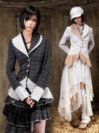 ARIADNAw Asymmetric Lapel Palace Gothic Women's Lightweight Overshirts