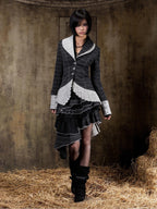 ARIADNAw Asymmetric Lapel Palace Gothic Women's Lightweight Overshirts