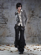 ARIADNAw Drawstring Ruched Patchwork Rock Women's Straight Pants