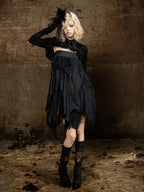 ARIADNAw Gothic Punk Palace Long Sleeve Slim Fit Ultra Short Women's Cropped Jackets