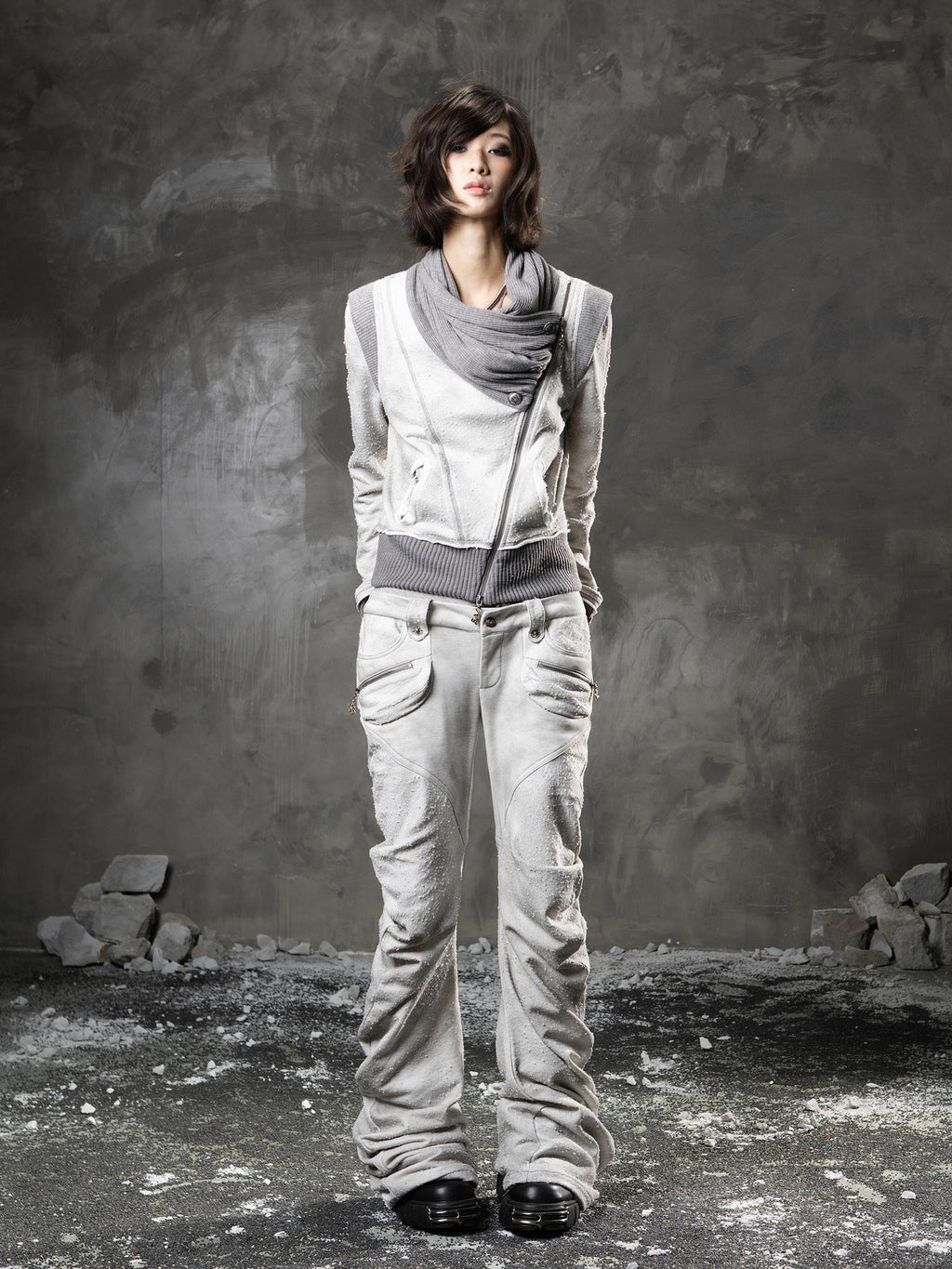 ARIADNAw Original Design Cowl Neck Zip Up Women's Sweatshirts