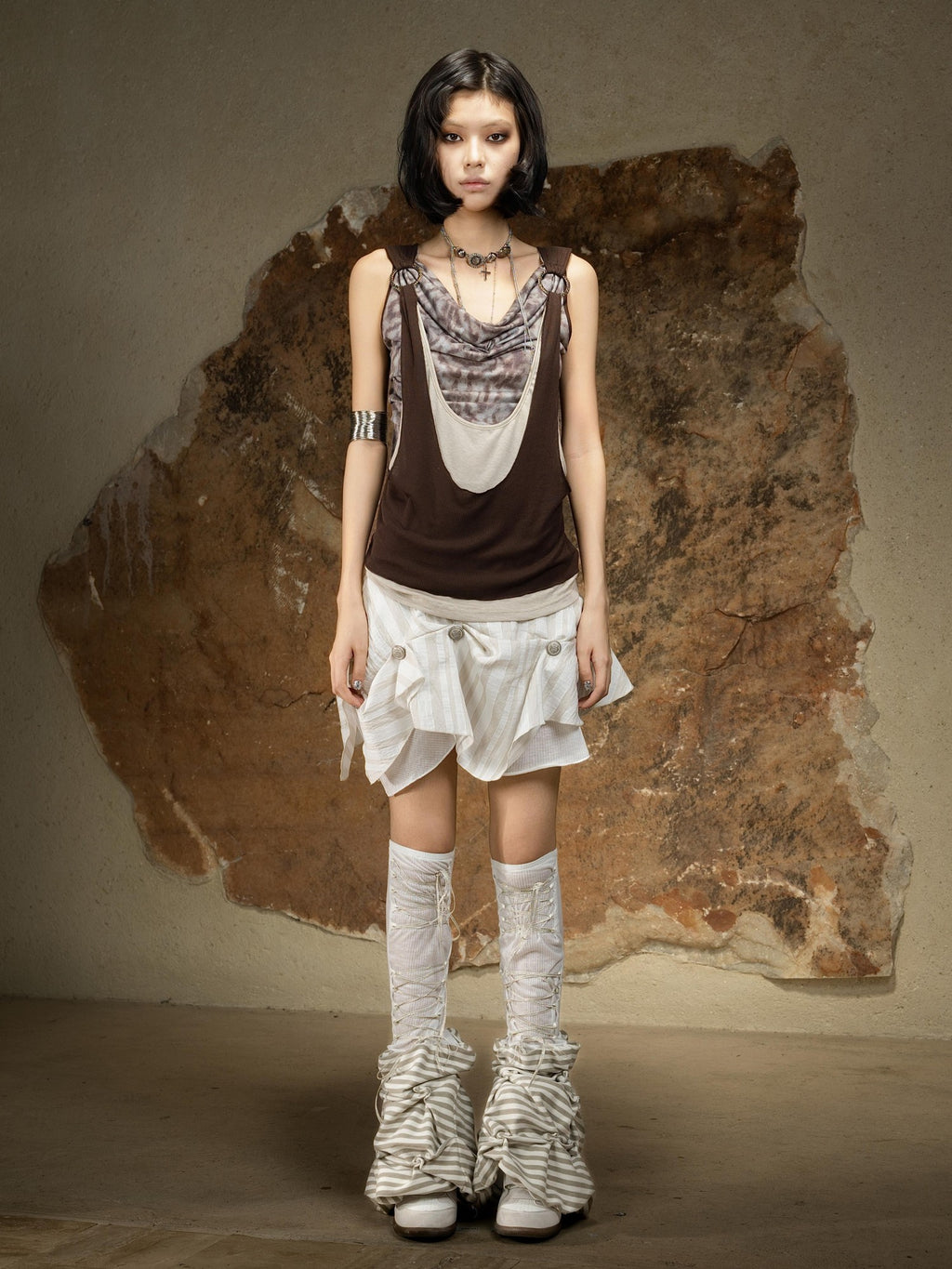 ARIADNAw Punk Dark Retro Solid Women's Leg Warmers