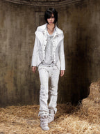 ARIADNAw Punk Gothic Court Style Slim Fit Women's Leather Jackets