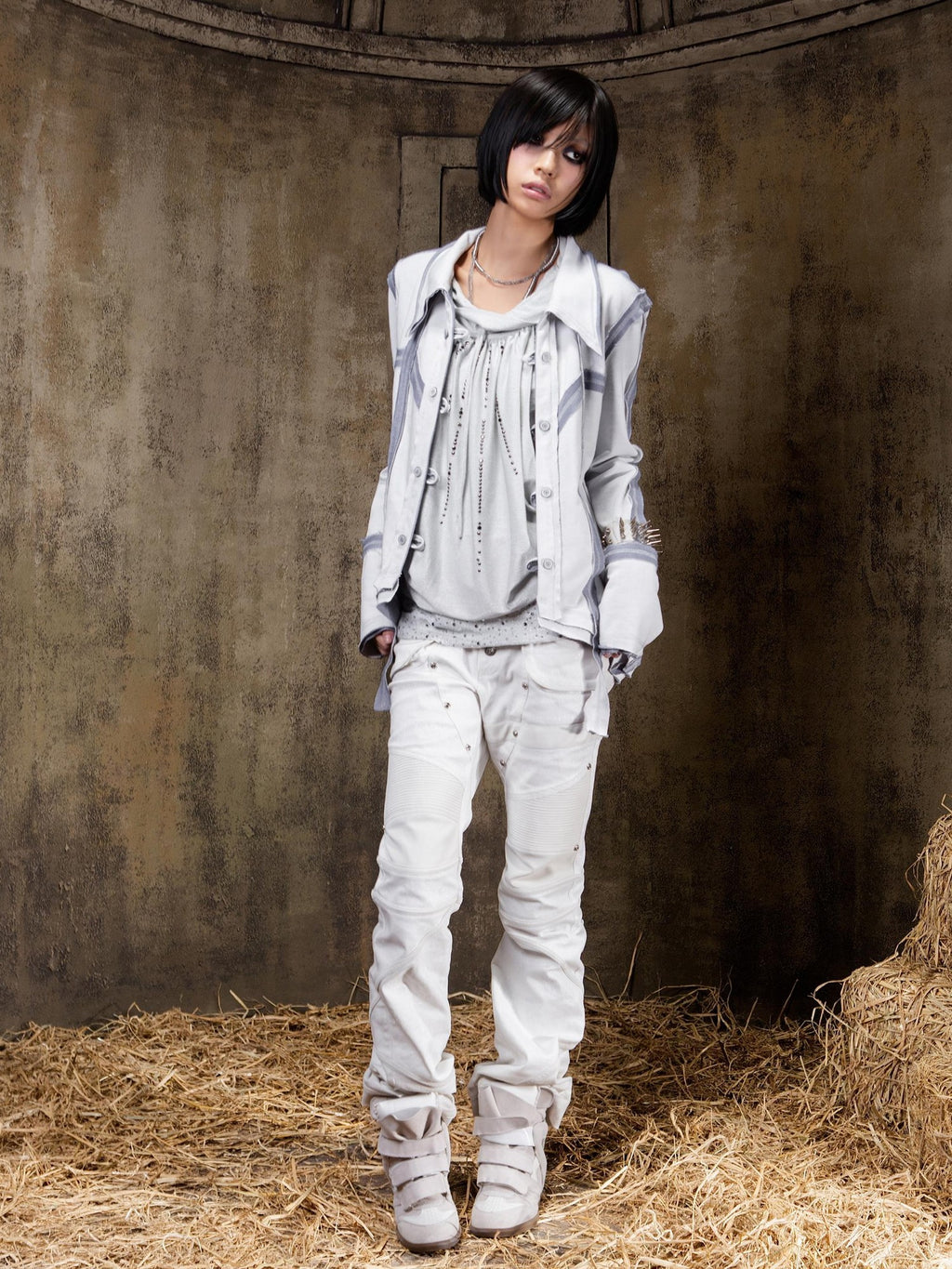 ARIADNAw Punk Gothic Court Style Slim Fit Women's Leather Jackets