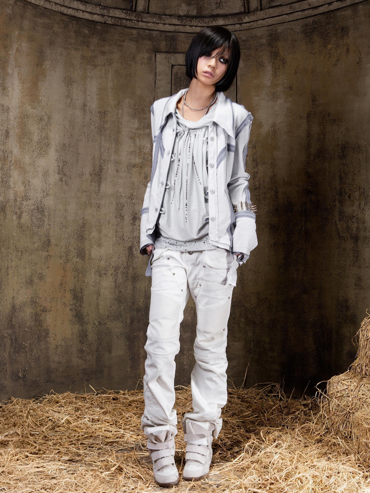 ARIADNAw Punk Gothic Court Style Slim Fit Women's Leather Jackets