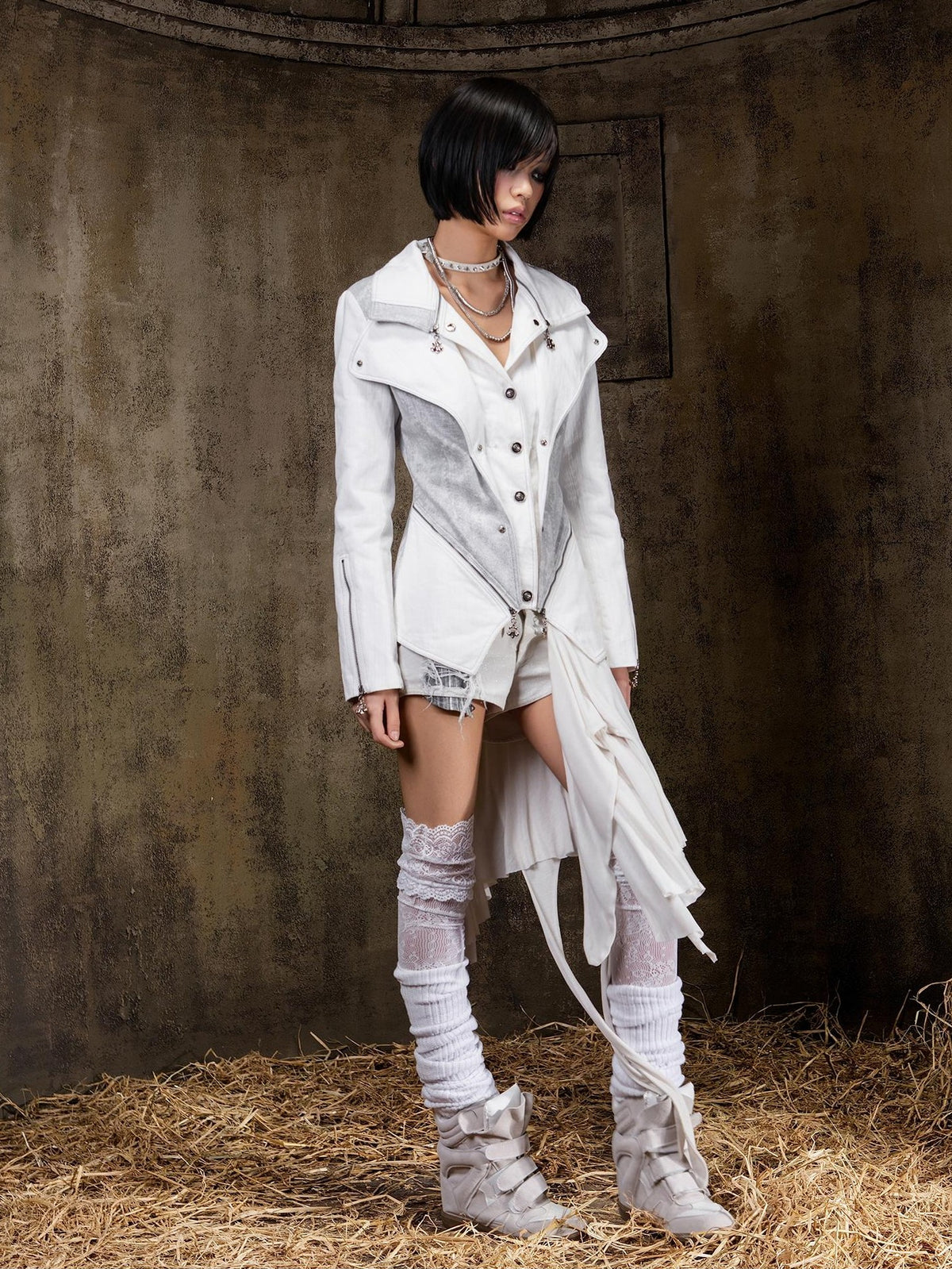 ARIADNAw Punk Gothic Court Style Slim Fit Women's Leather Jackets