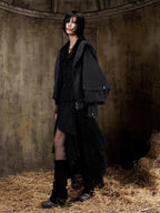 ARIADNAw Punk Gothic Loose Cape Open Front Hooded Women's Lightweight Jackets