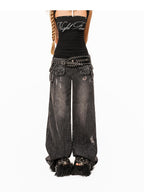 Arielink American Retro Letter Print Rhinestone Backless Women's High Stretch Tank Tops