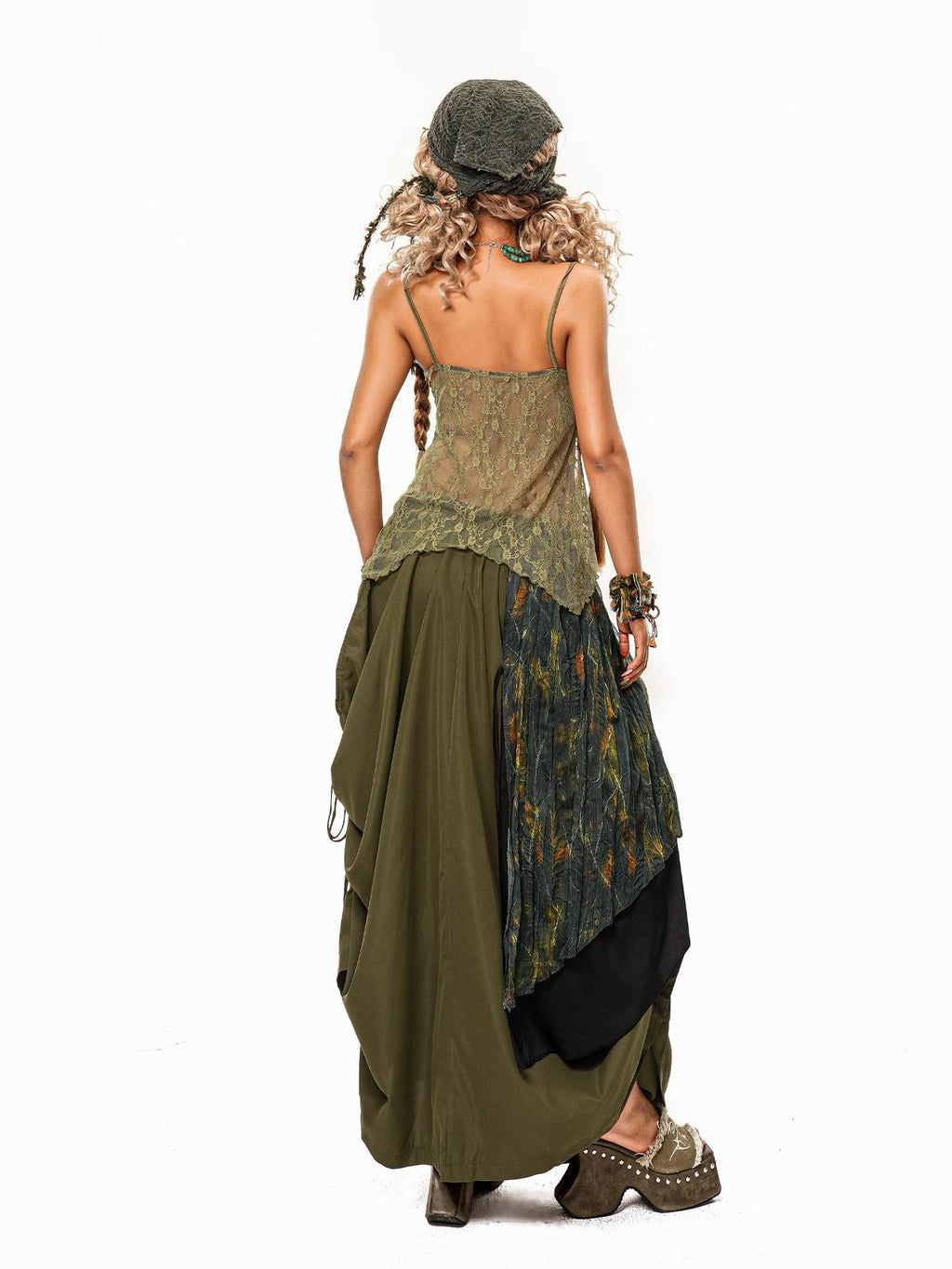 Arielink Asymmetric Hem Vintage Crochet V-neck Women's Lace Camisoles