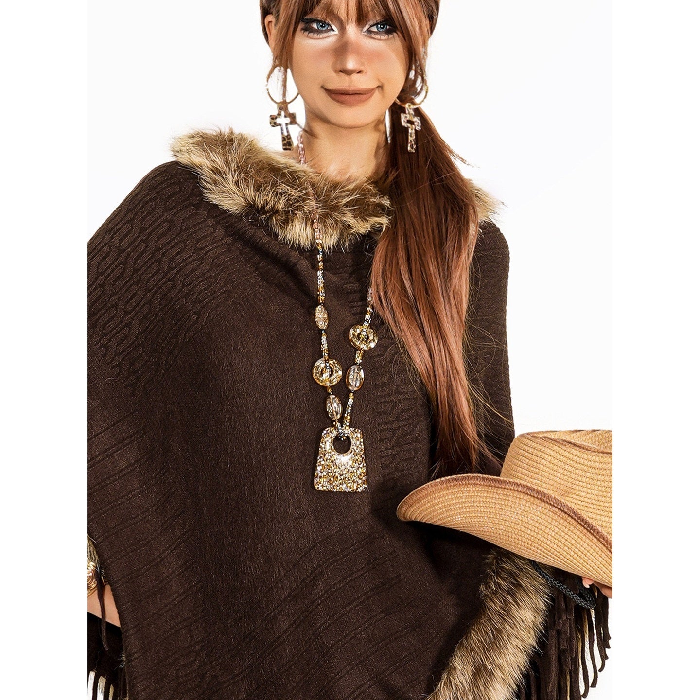 Arielink Black Rose Wolf Fang Punk Multilayer Women's Liquid Metal Heavy Chain Necklaces 775459552279