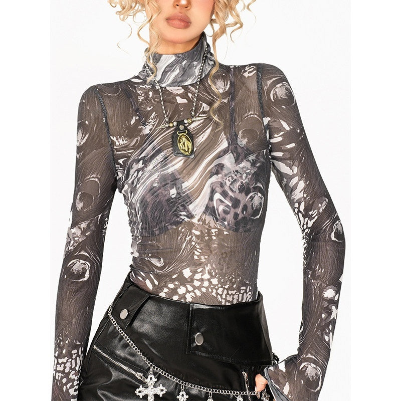 Arielink Black Rose Wolf Fang Punk Multilayer Women's Liquid Metal Heavy Chain Necklaces 775459552279