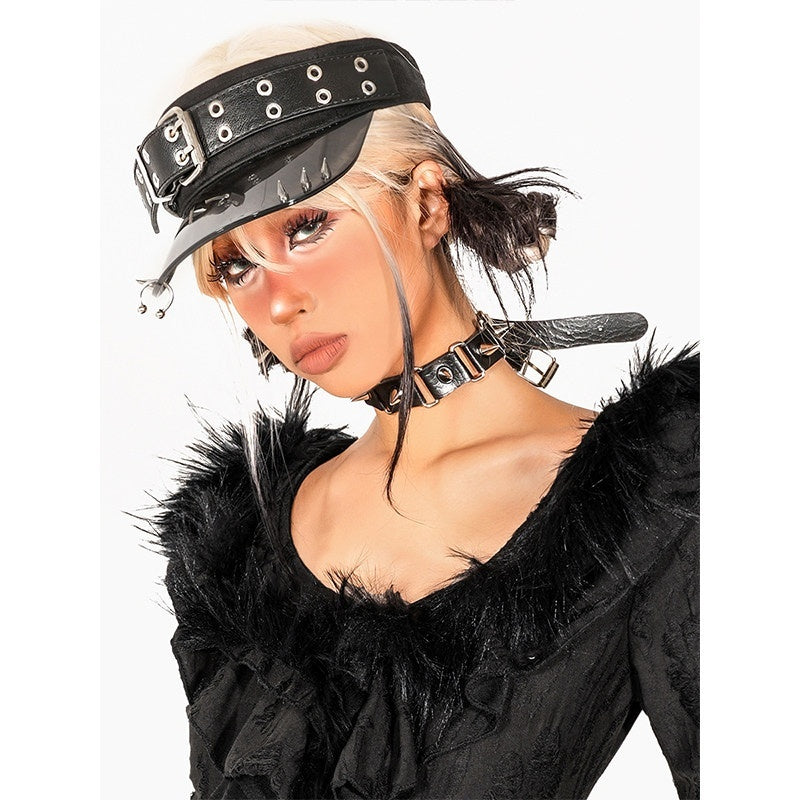 Arielink Black Rose Wolf Fang Punk Multilayer Women's Liquid Metal Heavy Chain Necklaces 775459552279