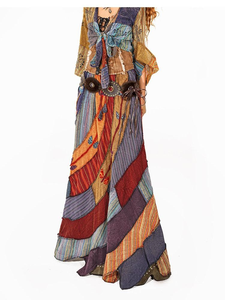 Arielink Camel Distressed Tie Asymmetric Open Back Lettuce Edge Women's Camisoles
