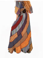 Arielink Camel Distressed Tie Asymmetric Open Back Lettuce Edge Women's Camisoles