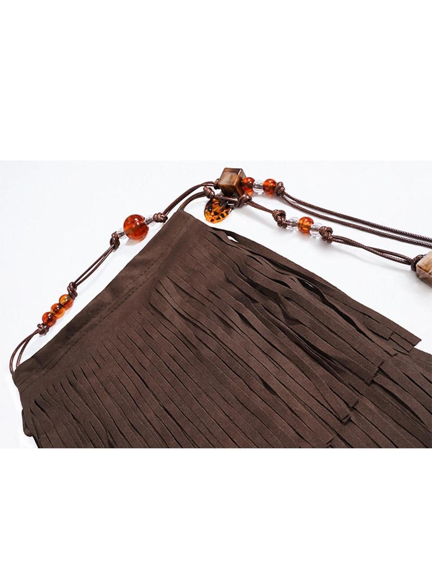 Arielink Chestnut Tassel Retro Unique Vintage Chic Women's Shoulder Bags