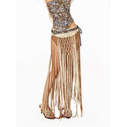 Arielink Crochet Openwork Fringe Irregular Women's Handknit Midi Skirts 949738369638