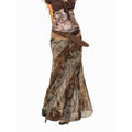 Arielink Distressed Ombre Tassel Ruffle Mermaid Low Waist Elastic Women's Maxi Skirts 1057014670674
