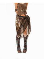 Arielink Distressed Vintage Lace Splice Faux Two Piece Cropped Women's Lace Camisoles
