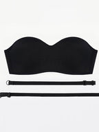 Arielink Leopard Print Lace Trim Strapless Wrap Halter Women's Accessories