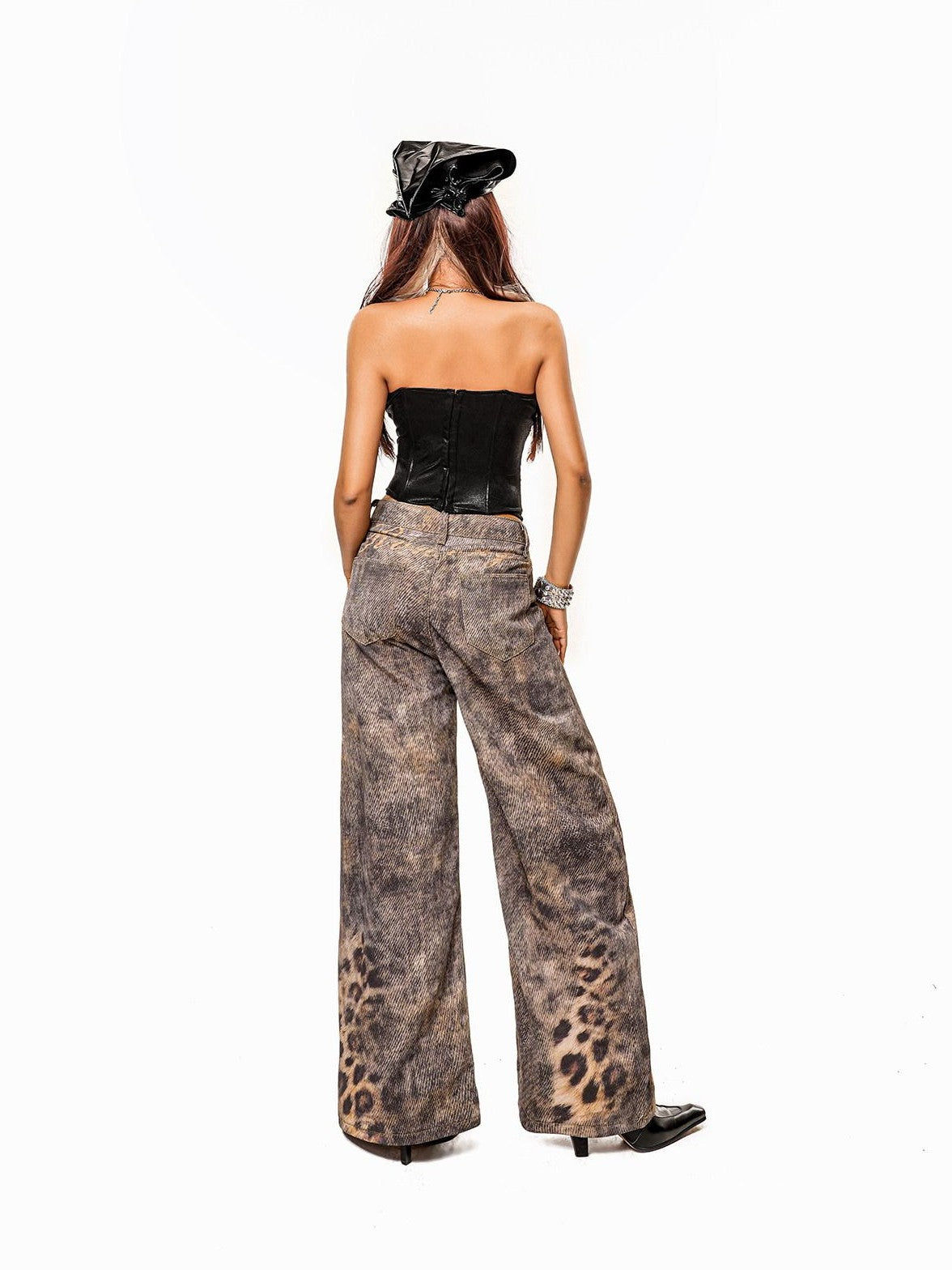 Arielink Punk Studded Boned Bustier Women's Lace Cropped Y2k Tank Tops
