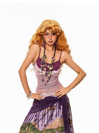 Arielink Purple Polka Dot Lace Patchwork Layered Fake Two Piece Women's Camisoles