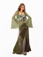 Arielink Vintage Boho Cutout Lace Bell Sleeve V-neck Cropped Women's Cardigans