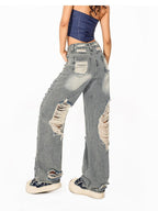 Arielink Vintage Distressed Lace Splice Tie Back Zipper Crop Slim Women's Tank Tops
