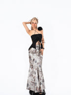 Arielink Vintage Distressed Tie Back Halter Ruched Slim Women's Tank Tops