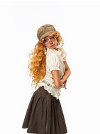 Arielink Vintage Textured Ruffle Tie Puff Sleeve Cropped Women's Short Sleeve T-shirts