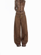 Arielink Western Leopard Mesh Distressed Slim Women's Faux Leather Vests