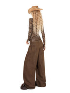 Arielink Western Leopard Mesh Distressed Slim Women's Faux Leather Vests