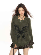 BIGGOLD_STUDIO_Distressed_Bow_V-neck_Knit_Women's_Mohair_Sweaters_847423967159_MISSTT