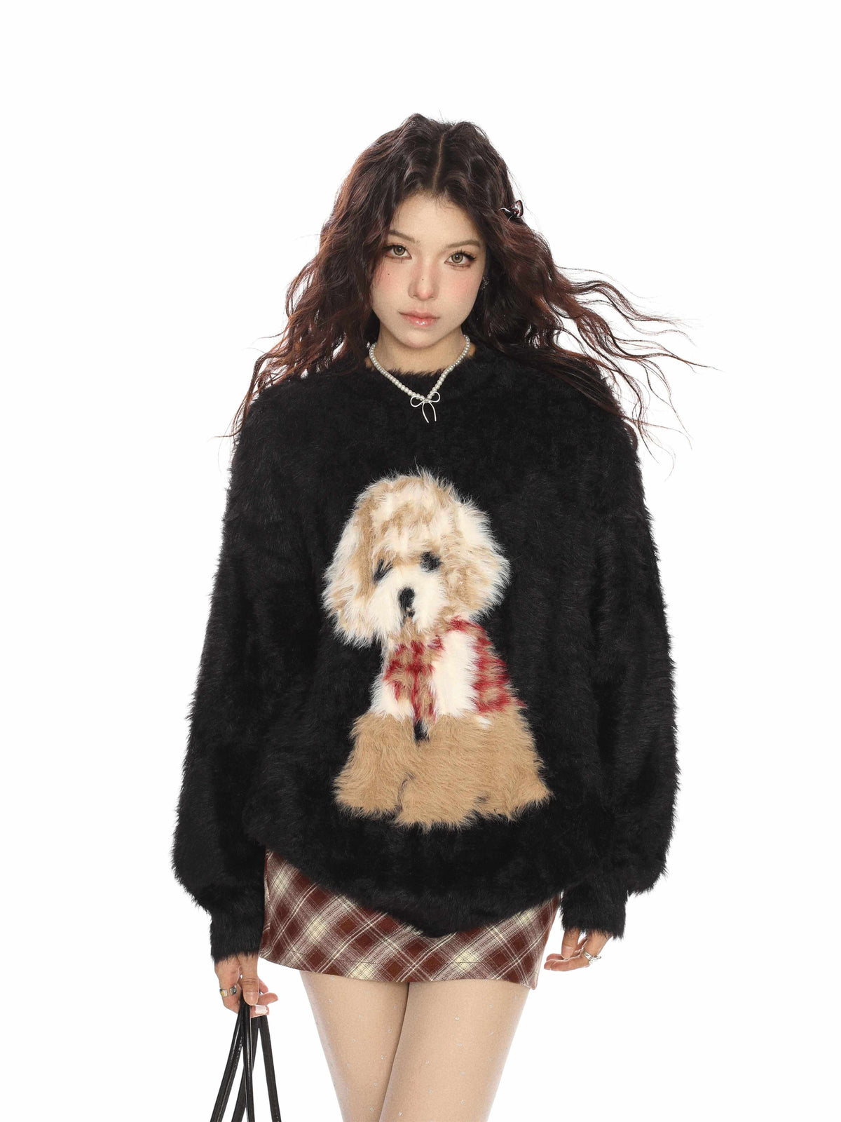 BIGGOLD_STUDIO_Flocked_Dog_Graphic_Loose_Fit_Women's_Mohair_Knit_Sweaters_860245786280_MISSTT